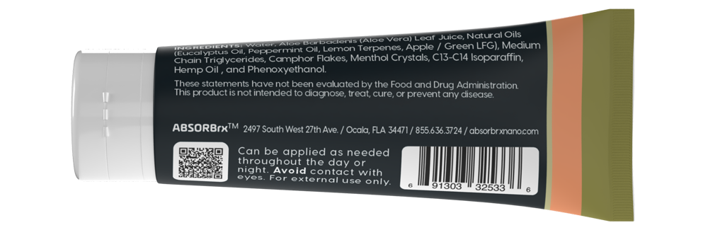 450MG Nano Hemp Pain Relief Cream Tube