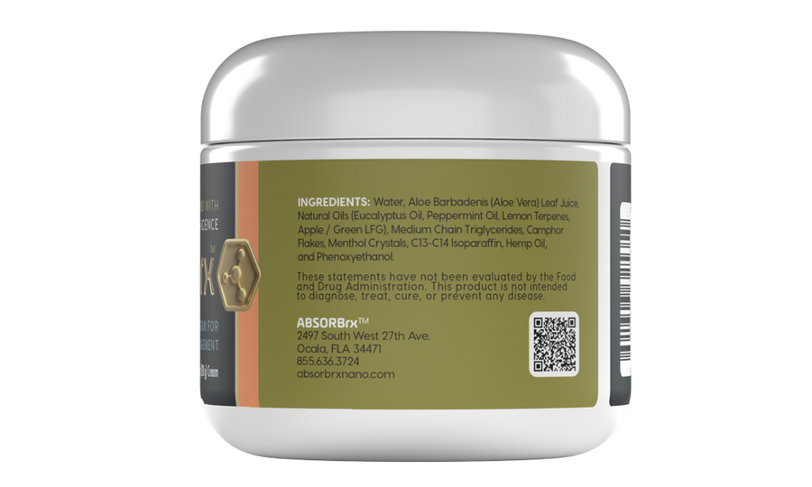 1800MG Nano Hemp Pain Relief Cream Tub